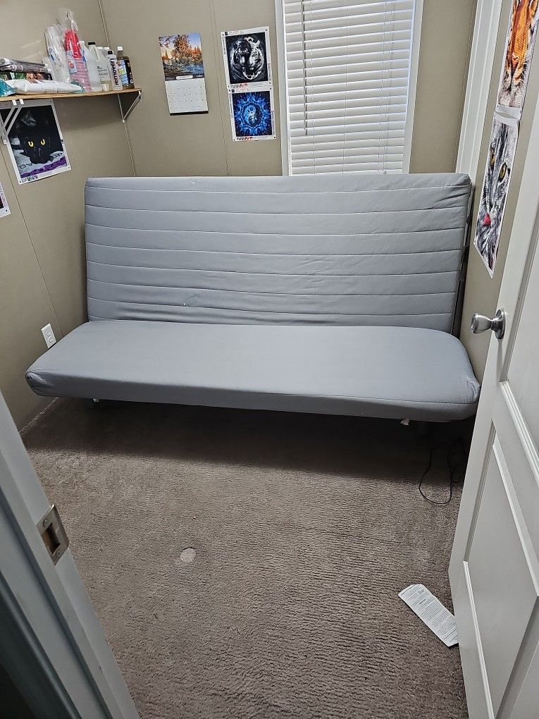 Futon  (Gray) 56" W × 77" L × 15" H