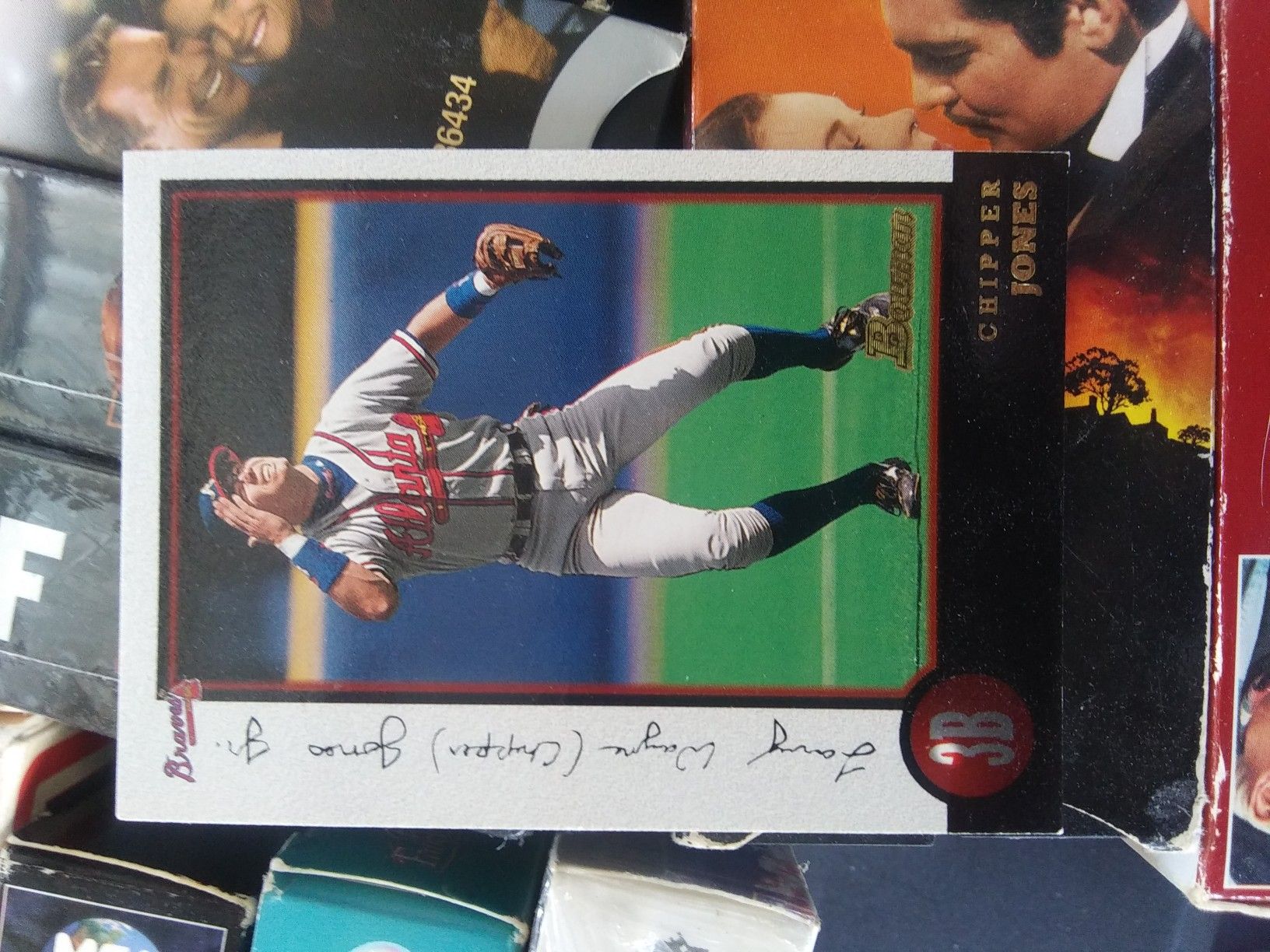 Chipper Jones Bowman BP7 ,Majestic Jersey & other cards