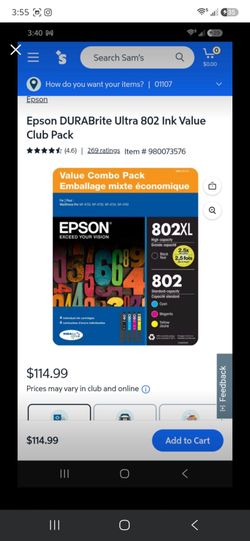 Epson ink cartridge value package