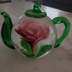 Teapot Paperweight In Multicolors