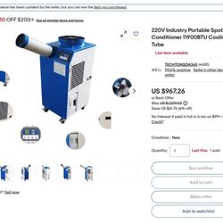 Portable Spot Cooler Air Conditioner 