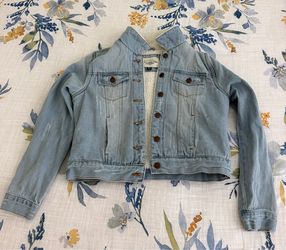 Light Wash Sherpa-Lined Denim Jacket