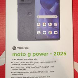 Motorola G POWER 2025 128GB SEALED BOX CRICKET WIRELESS Phone - New  - Nuevo - Not Unlocked - No Desbloqueado -