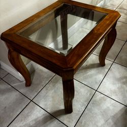 Side Table Glass Top 30”Lx24.5”Wx24”H