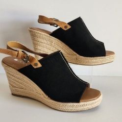 Dolcetta Selma Women's 9.5 Black Espadrilles Shoes