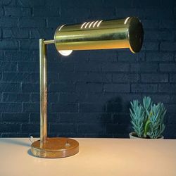 Mid-Century Modern Distressed Brass Desk Lamp, c.1960’s
- Delivery Available