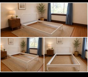 IKEA White Metal Bed Frame