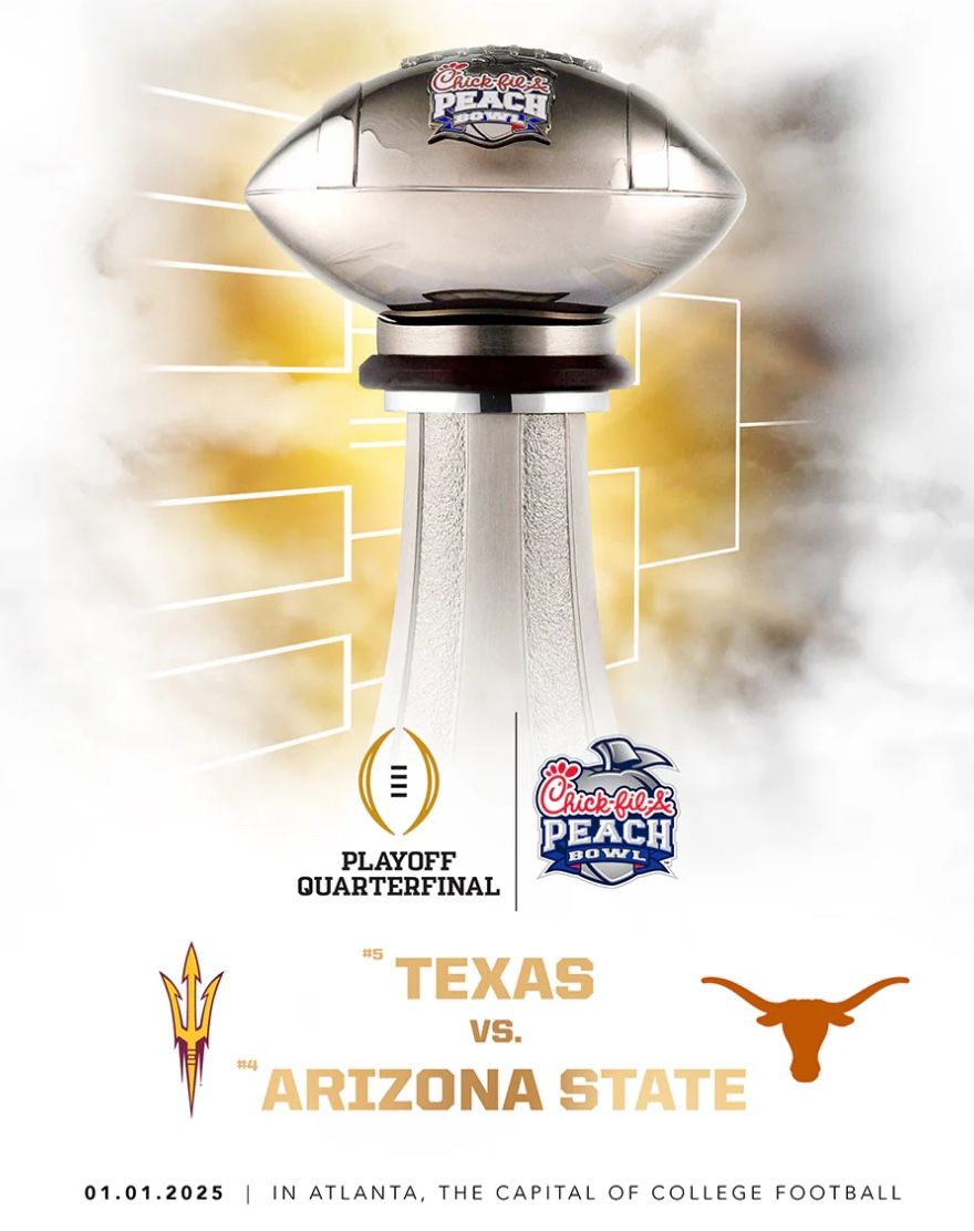 2025 Peach Bowl CFP: Texas vs Arizona State