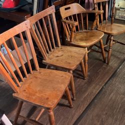 Antique wood chairs
