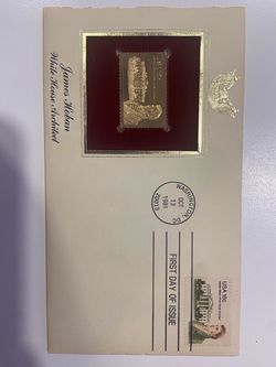 Collectible 22kt Gold Foil Replica Stamp James Hoban