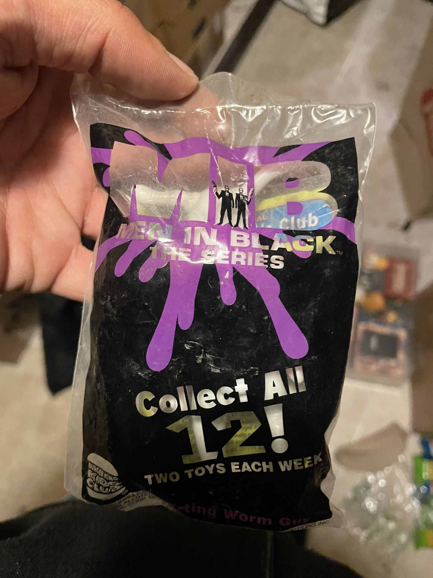 Men In Black The Series MIB - Squirting Worm Guy - Burger King Kids Club NIP