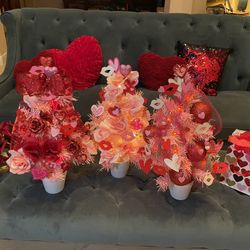 Decorated Trees for Valentines Day
