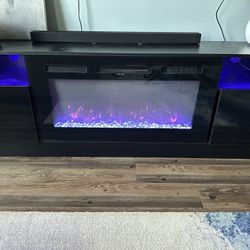 70” Entertainment stand & Electric Fireplace