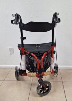 3 Wheel Rollator Walker with Seat for Slim Seniors,