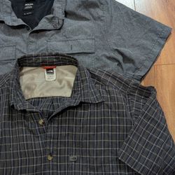 Mens Button Down Shirts - Prana And The North Face - Mens Size Large - $30 OBO