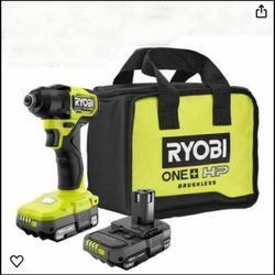 RYOBIONE+ HP 18V Brushless Cordless Compact 1/4 in. Impact Driver Kit with (1) 1.5 Ah Battery