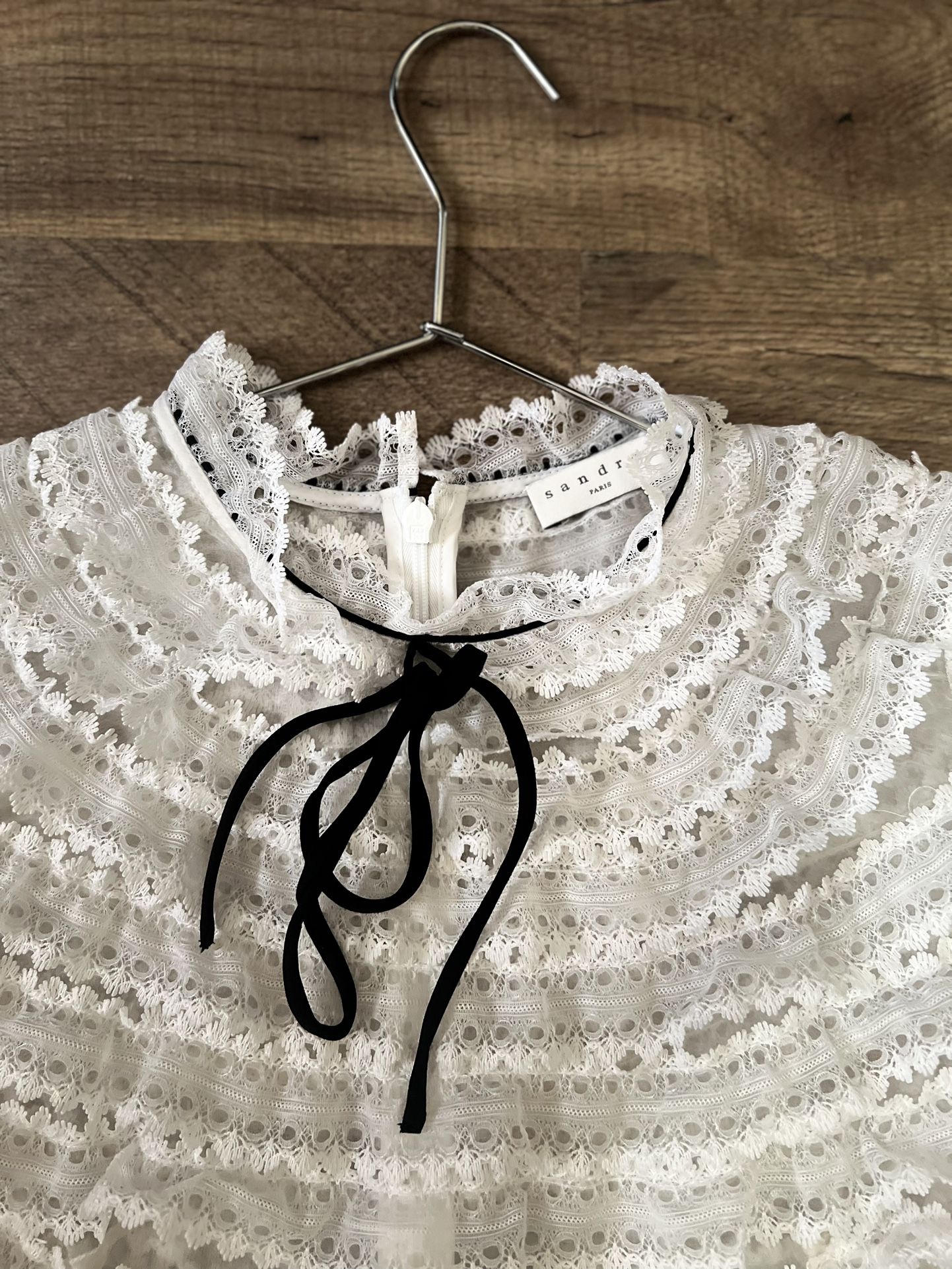 royal blue and white lace dress Clarisse