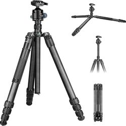 Manbily Carbon Fiber Hunting Tripod with 44mm Ball Head – Heavy-Duty Camera Stand