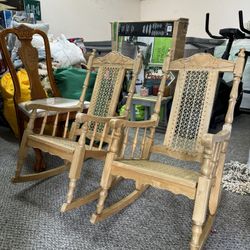 Two Wooden Rocking Chair