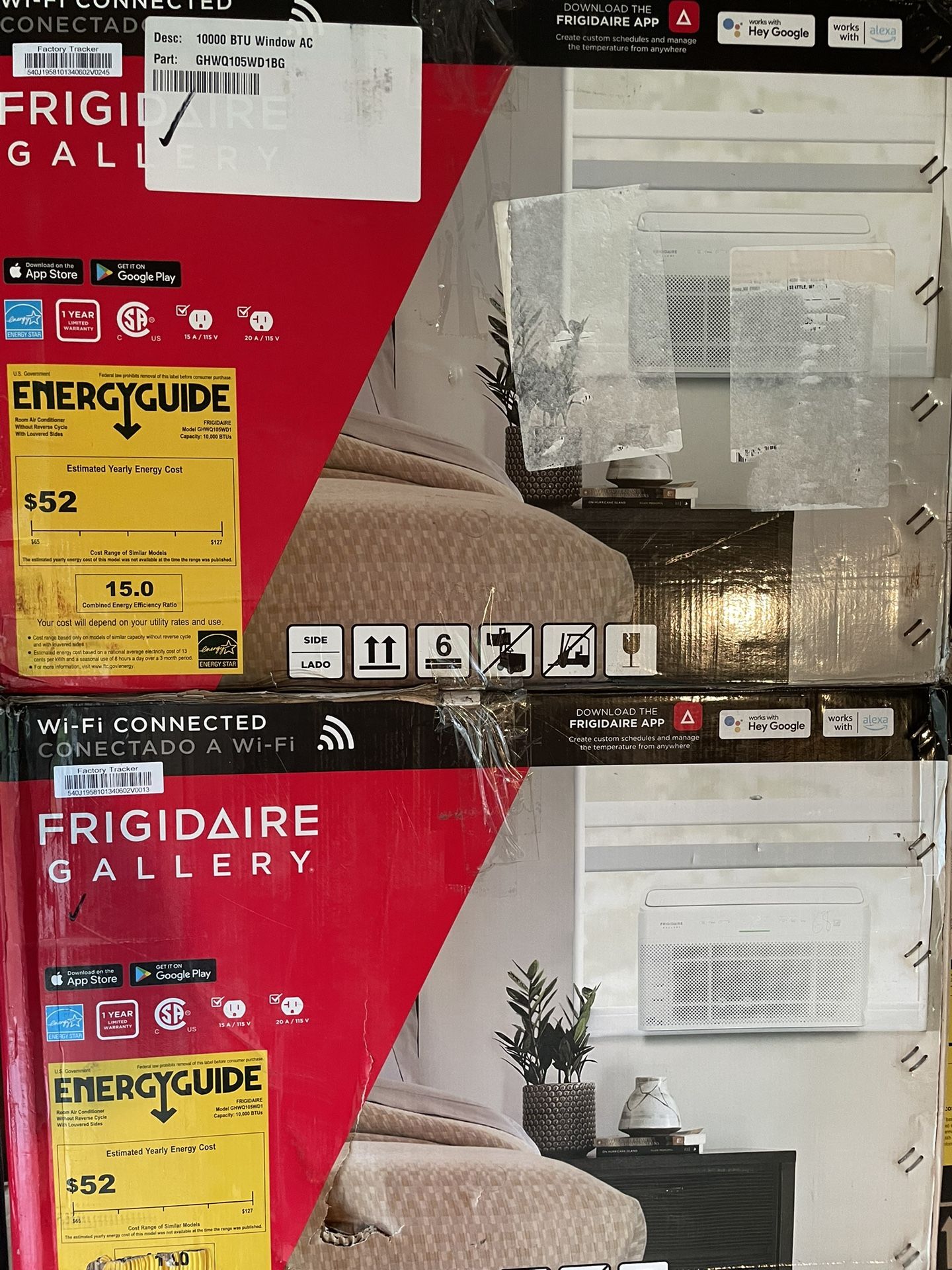 10,000 Btu Frigidaire U/Shaped Ac Window Units “New In Box”!!