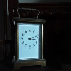 Antique Brass French Small Carriage Clock
