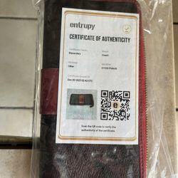 Coach Red & Monogram Zip Wallet 