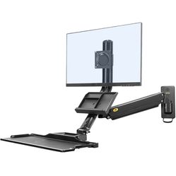 Sit Stand Workstation Wall Mount Height Adjustable Sit-Stand Converter for 19''-27'' Screens
