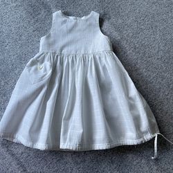 Tartine et Chocolat Baby Girl White Dress. Size: 6months