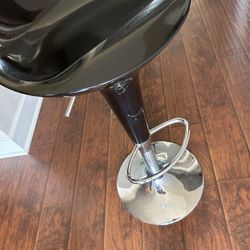 Bar Stools Black And Silver With Foot Rest