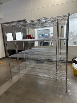 NORDSTEEL Super Heavy-Duty Chrome Wire Shelving Unit – 2,600 LB Capacity (Brand New)
