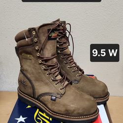 Thorogood Work boots 9" WP logger sz 9.5 W Steel Toe
