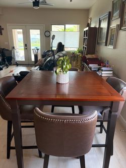 Counter height table and stools