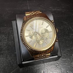 Michael Kors Lexington Gold-Tone Watch 