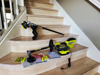Ryobi 40 volt HP Brushless 16 in. Attachment Capable Cordless Battery Carbon Fiber Shaft String Trimmer (1)40v 4ah Battery and Charger ((Firm on price