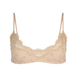 NWT Skims Fits Everybody Lace Scoop Bralette Size Medium Mica Sketched Hearts