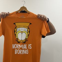 Men Garfield T Shirt Size L