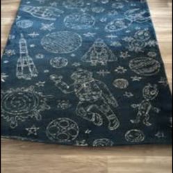 Navy Blue Children Kids Bedroom Playroom Rug 49”x67”
