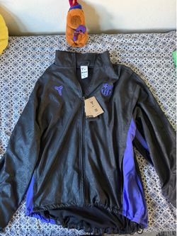 Nike FC Barcelona Dri-FIT Full Zip Soccer Jacket Men's L Black/Purple