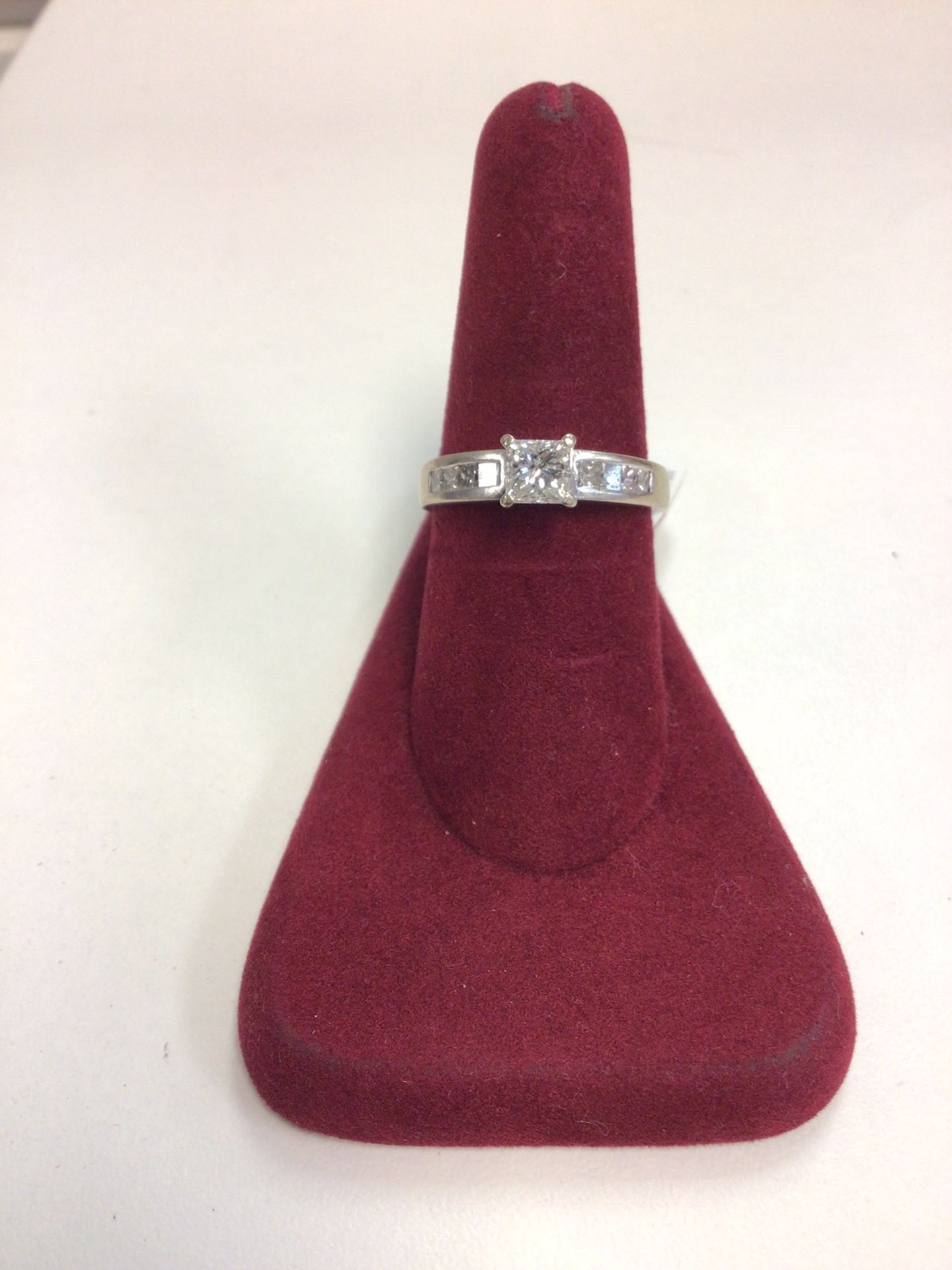 14k White Gold Engagement Ring