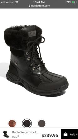 NEW Waterproof Black UGG Boots Size 6