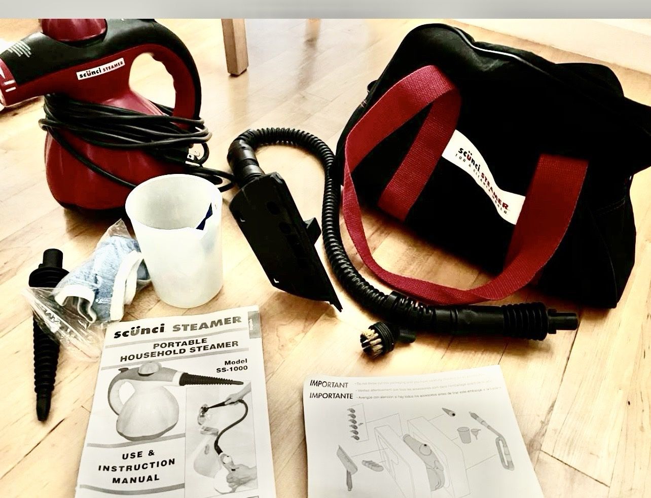 $20 ✨ Scünci Steamer with Attachments + Carrying Bag – ✨