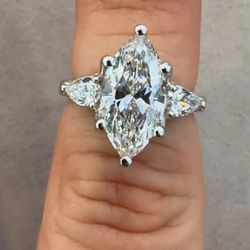 3 Ct Marquise Cut Diamond Ring