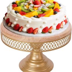 12 in Cake Stand Round, Wooden Dessert Stands and Pede