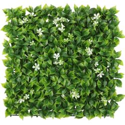 6 x 20 inch Artificial Grass Wall Panels, Green Leaf Boxwood Wall Background Panels, Grass Backdrop for Home Decor, Indoor Greenery Fence