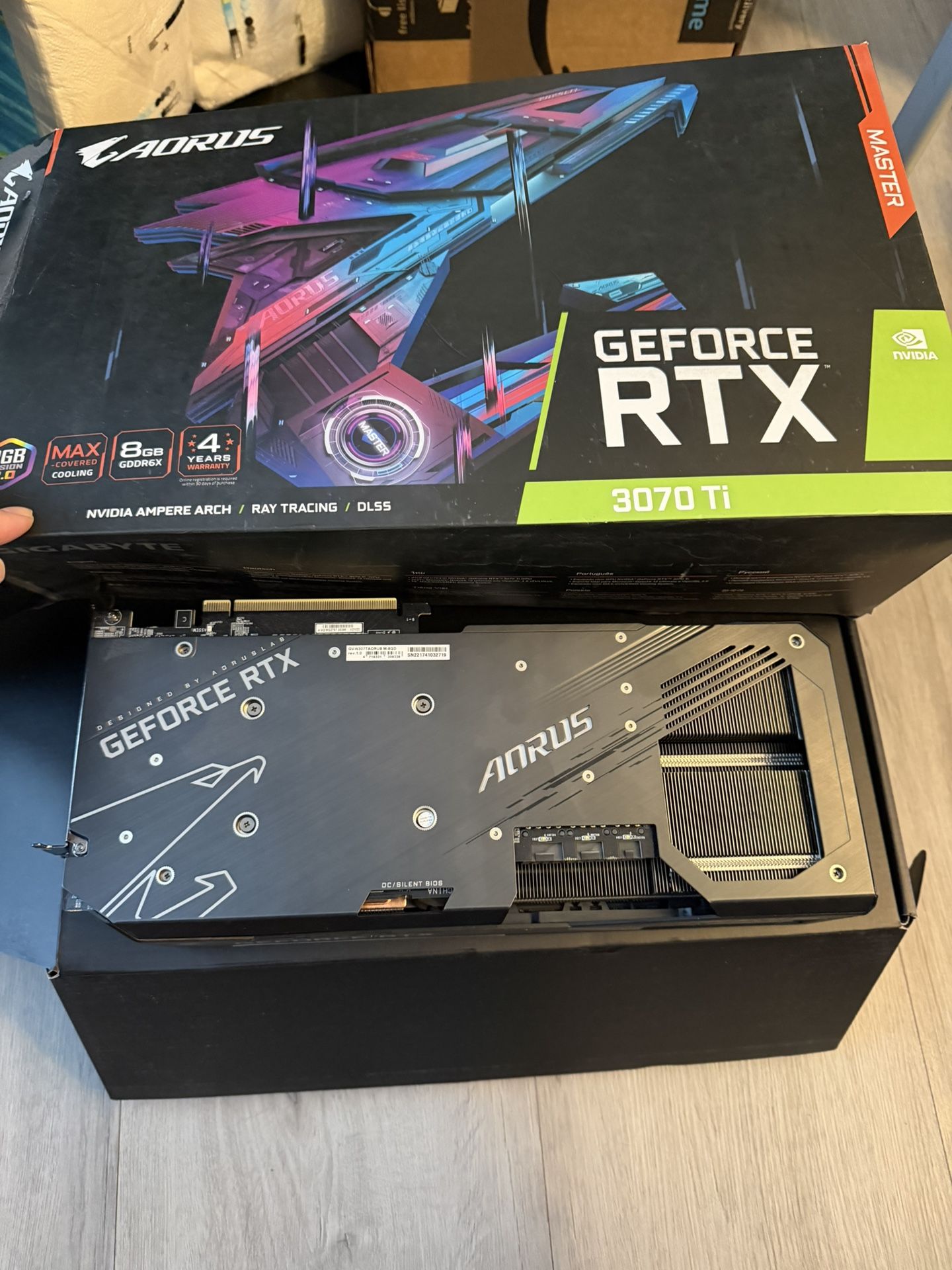 GIGABYTE - NVIDIA GeForce RTX 3070 Ti AORUS MASTER 8GB GDDR6X PCI Express 4.0 Graphics Card - Black