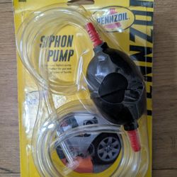 Pennzoil Siphon Pump 6' Tube - Liquid, Gas for Auto-Car-Truck-Home