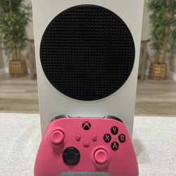 Microsoft Xbox Series S Digital Console with Pink Controller and Cables 