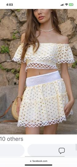 Theodora Yellow Skirt And Top Small
