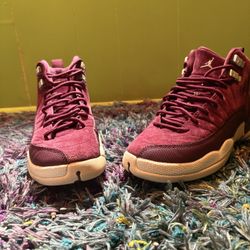 Air Jordan 12 Bordeaux Size 7Y Clean No Box 