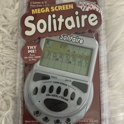Mega Screen Electronic Handheld Solitaire Model 77803 Classic Game Collection